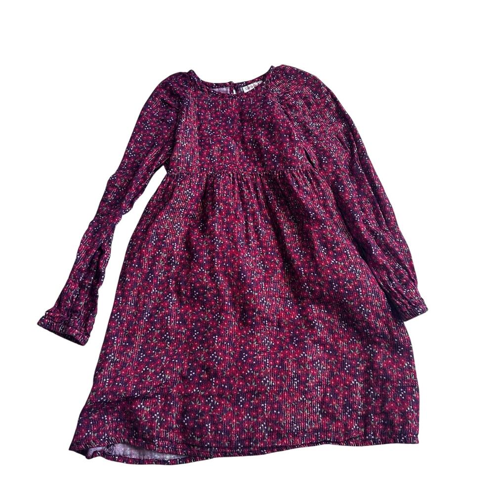 Cat & Jack Girls' Floral Long Sleeve Dress - Size 8